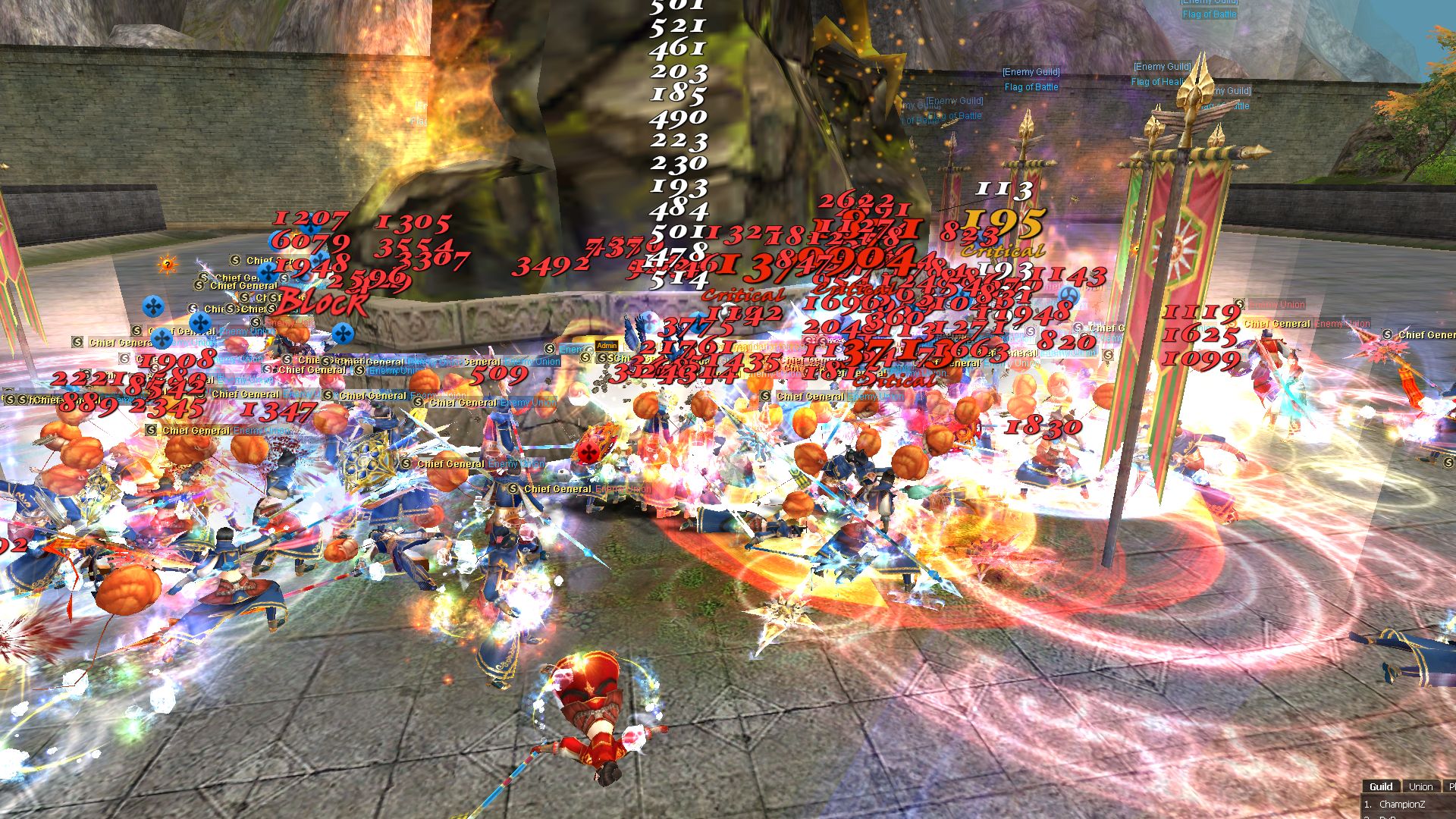 Cap 80 activity proof showing heavy player presence in town